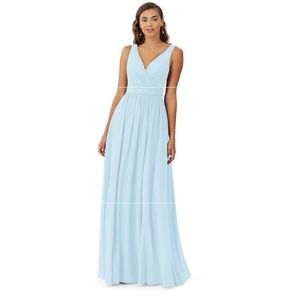 Azazie Kora Bridesmaids Dress Formal Gown Sky Blue